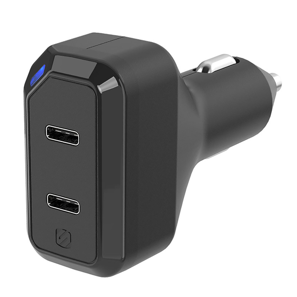 Scosche SC 18W DUAL USB-C CAR CHARGER CPDC8C8SP